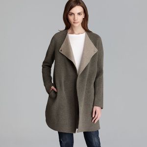 Vince Two Tone Double Face Sweater Coat